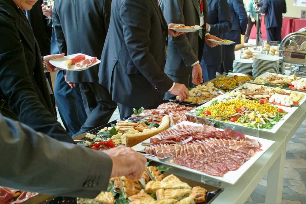 A self service buffet for a business meeting at the conference venue in Brisbane, QLD